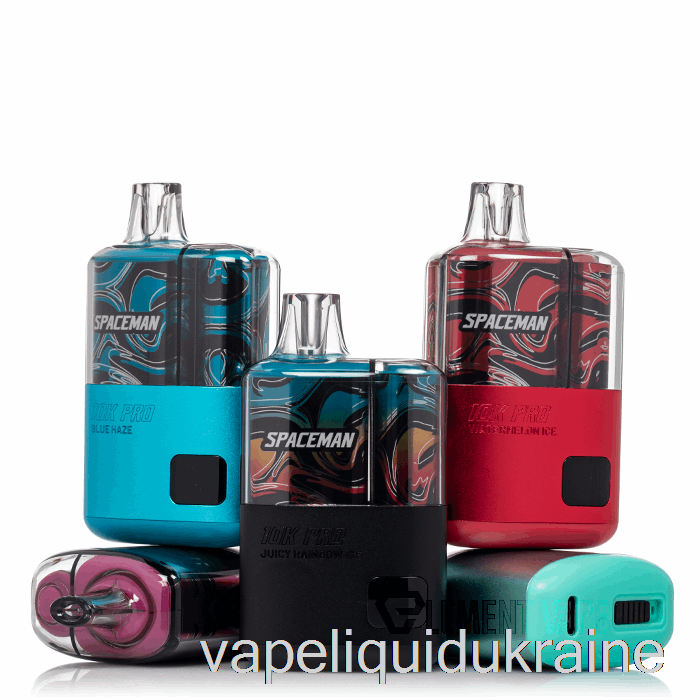 Vape Liquid Ukraine SPACEMAN 10K PRO Disposable Green Apple Razz